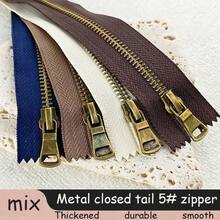 4pcs Random Color #5 Metal Zipper, Antique Bronze Teeth, Titanium Alloy, Suitable For Bags, Leather Goods, Handbags, DIY Sewing And Crafts, Nylon Lamp Shade, Long Lamp Shade, Detachable Lamp Shade, Invisible Lamp Shade, Black DIY Sewing Tools - 4 Pcs Random Colors - View 10