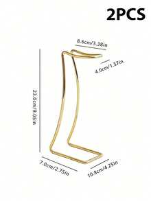 miwoo 1/2 件桌面金属耳机支架，耳机支架，有金色、玫瑰金和银色可供选择 - 粉紅金色 - 查看 20