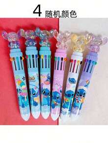 Bộ 5 bút gel có thể xóa được hình Stitch của Disney, đầu bút mực 0.5mm, chủ đề hoạt hình, thích hợp để vẽ, dán nhãn, sắp xếp, làm thủ công, dán nhãn dán, đánh dấu, văn phòng phẩm, đồ dùng học tập, quà tặng sinh nhật, sổ tay, tem, đọc sách, sách vở. - Bút pha lê khâu - Xem 10
