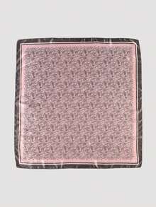 1条女士复古编织腰果图案印花围巾，大方巾，防晒，头巾，时尚旅行派对配饰，沙滩，假日 - 粉色 - 查看 5