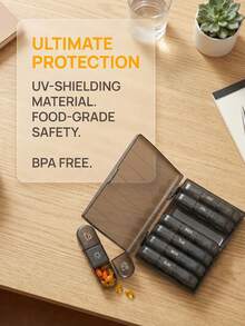 Hộp đựng thuốc di động 7 ngày (7 ngăn + 1 hộp đựng), hộp đựng thuốc, giá đựng thuốc, lọ thuốc, hộp đựng thuốc kiểu hộp kẹo, hộp đựng thuốc, hộp đựng thuốc du lịch nhiều màu có vách ngăn, để sắp xếp thuốc uống buổi sáng/trưa/tối, hộp đựng thuốc màu đen 21 ngăn, hộp đựng thuốc bằng nhựa di động. - Nhiều màu - Xem 2