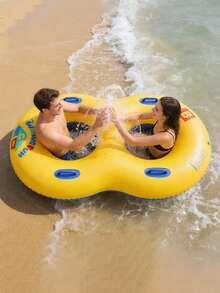1pc Thick 8-Shaped Inflatable Swimming Ring, Adult Floating Circle, PVC Buoy Underarm Thickened Swim Ring - Multicolor - View 3