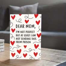 1 Cute "Mom" Greeting Card | Perfect For Mother's Day, Housewarming, Birthday Celebrations, And Warm Family Greeting Cards, Made Of Paper Material - Multicolor - View 5