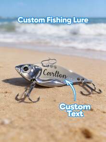 1pc Personalized Fishing Lure, Custom Fishing Lure, Fishing Lover Gift, Fishing Hook, Fishing Accessories, Personalized Fishing Lure, Retirement Gift, Personalized Fishing, Fishing Lure, Fishing Hook, Carved Fishing Design, Men's Fishing Gift, Father's Day Gift, Retirement Gift - Silver - View 8