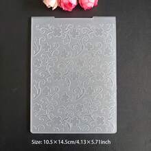 压花模具模板 - 蝴蝶、棋盘格、菱形、藤蔓、叶子、玫瑰图案，适用于剪贴簿、贺卡、DIY压花工具 - 2D - 查看 5