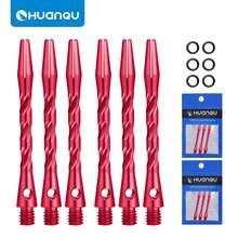 6 peças Hastes de Dardo de Alumínio HUANQU | Precisamente Balanceadas, Hastes de Dardo de Reposição Duráveis de 51mm de Comprimento, Compatíveis com Rosca 2BA para Dardos de Ponta Macia/Dura, 6 Cores, Adequadas para Todos os Níveis de Habilidade, Acessórios de Dardo, Perfeito para Prática de Competição e Presentes de Feriado - Multicolorido - Visão 6