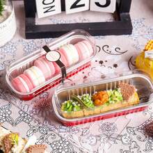 50个带盖和勺子的迷你蛋糕托盘、长方形铝箔面包烤盘、迷你吐司托盘和带盖食品容器，6.8盎司烘焙用品 - 查看 11