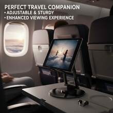 2026 Sturdy Carbon Steel Flat Smartphone Stand, Adjustable Rotatable Foldable Desktop Mount, Universal For Smartphones And Tablets, Black - Black - View 2