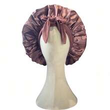 1pc Luxury Silk Satin Adjustable Drawstring Sleep Cap, Comfortable Fit, Unisex, Protects Hair At Night, Comfortable Ruffle Design, Fits Head Closely, Protects Hair |   Satin Cap |   Smooth Satin - Baby Blue - View 34