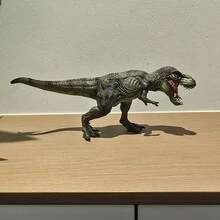 Decorative Sculpture Statue Tyrannosaurus Rex Dinosaur Figurine, Realistic Texture, Indoor/Outdoor Decor, Holiday Gift - Black - View 14