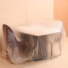 Disposable Furniture Dust Cover, Extra Large Bed Cover With Elastic Drawstring, Suitable For Home Decoration, Travel And Cleaning, Used For Dust Prevention And Dirt Blocking - Clear - View 10