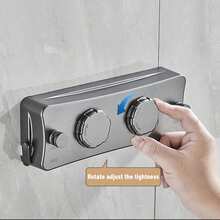 Retractable Invisible Clothesline, Indoor/Balcony Steel Wire Drying Rope, Bathroom Retractable Clothesline, Wall-Mounted Retractable Clothesline - Multicolor - View 4