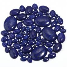2-10pcs Natural Lapis Lazuli Flat Back Cabochon , Oval Stone - Lapis Lazuli - View 8