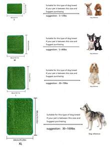 Pet Grass Pee Pad, Dog Toilet, Fake Grass Mat, Potty Training Grass Pad - Multicolor - View 2