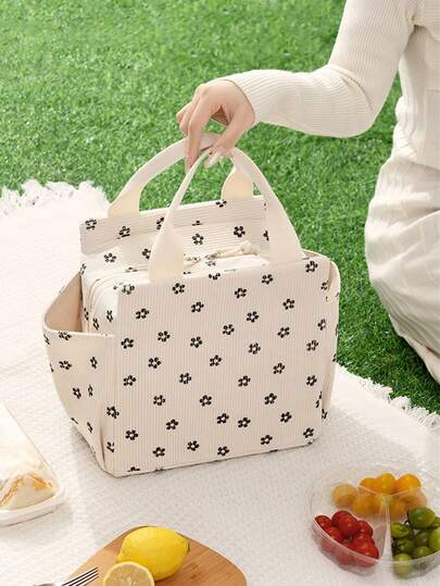 Large Capacity Insulated Lunch Bag, Portable Outdoor Picnic Tote, Leak-Proof Lunch Box For Work, School, Travel, Foldable And Durable Thermal Meal Prep Bag