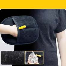 1pc Reusable Anti-Static Pet Grooming Glove, Double-Sided Design, Easy To Remove Pet Hair From Carpets, Sofas, Pet Beds, Cat Trees, Furniture, Clothes, And Bedding - Multicolor - View 2