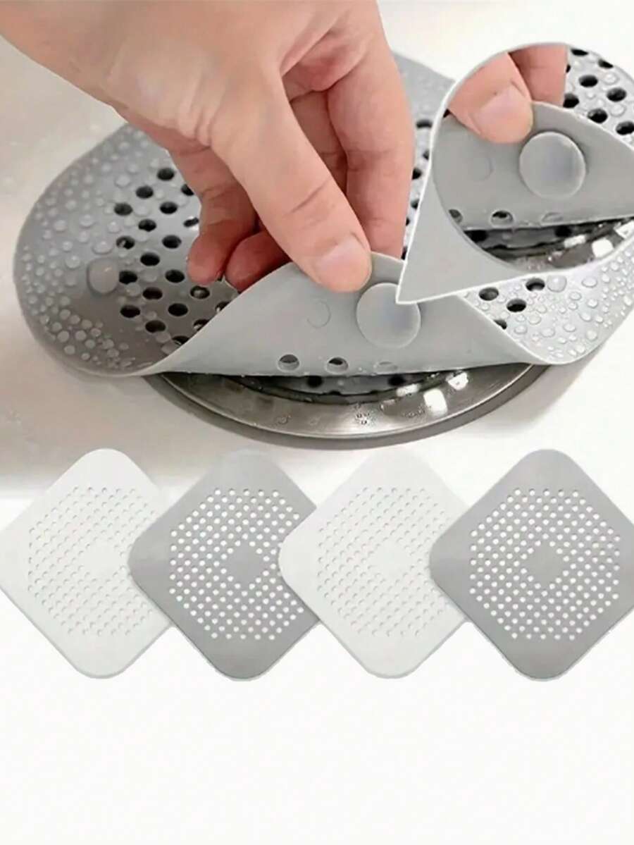 1个/5个装毛发收集过滤器，水槽排水塞，浴缸淋浴排水盖，硅胶厨房异味塞，厨房水槽排水盖过滤器，浴室硅胶毛发收集器排水盖，家居浴室装饰，秋季，返校季