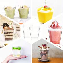 30/60pcs Dessert Cups, 150ml Sundae Cups, Fruit Pudding Cups, Mousse Cups, Ice Cream Cups, For Catering, Events And Home Parties - - - View 2