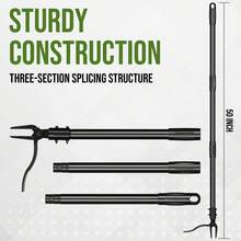 Puller, Stand Up Puller With 4-Claw Steel Head, Long Handle Remover Hand Weeder Tool Remove Root Weeds Without Bending Or Kneeling For Lawn And Garden (50 Inch) - 1pc Black - View 2