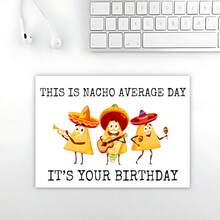 1张趣味“平凡的一天”生日贺卡，送给儿子或女儿——卡通动物图案，完美礼物 - 均碼 - 查看 5