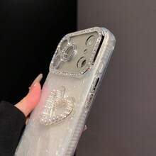 Ốp lưng điện thoại cao cấp đính đá laser hình trái tim màu trắng bằng acrylic cứng cáp dành cho iPhone 17 Pro Max/17 Pro/17 Air/17/16 Pro Max/16/16 Pro/16 Plus/15/15 Pro Max/15 Pro/15 Plus/11/12/13/14 Pro Max/11 Pro/11 Pro Max/12 Pro/12 Pro Max/13 Pro/13 Pro Max/7 Plus/14 Pro/14 Pro Max/14 Plus, kiểu dáng tối giản và thời trang. - Màu trắng với họa tiết trái tim ngọc trai - Xem 7