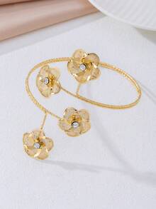 1 chiếc vòng tay ôm sát cơ thể kiểu tối giản, dây đeo tay hai lớp màu vàng thời trang mới có thể điều chỉnh, quà tặng cho kỳ nghỉ biển. - Vàng - Xem 2