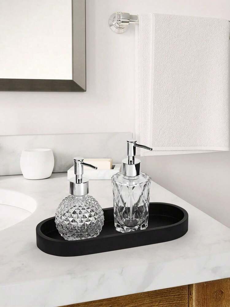 1pc/2pcs Cosmetic Storage Trays, Bathroom Storage Trays, Silicone Trays, Vanity Countertop Storage Trays, Decorative Trays, Suitable For Bedrooms, Sinks, And Bathtubs. , Room Decor - View 10