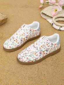 Women's White Sneakers, New Spring/Autumn Korean Fashion Casual Vulcanized Shoes, Flat Non-Slip Athletic Shoes - Safflower - View 7