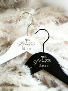 Personalized Bride Hanger, Bridesmaid Hanger, Wedding Dress Hanger, Customized Wedding Dress Hanger, Bridesmaid Gift, Customized Wedding Dress Hanger, Wooden Carved Hanger, Name Hanger, Bachelorette Party, Bride Gift, Personalized Bride Wedding Dress Hanger Gift, Customized Carved Bride, Wedding Dress/Groomsman, Bridesmaid Gift/Mother's Day/Father's Day Carved Gift - Multicolor - View 4