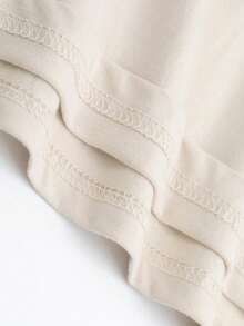 Mickey Mouse, Disney Logo, Disney T-Shirt, Graphic Tee, Casual T-Shirt, Crew Neck, Short Sleeve, Women's Top, Oversized Fit, Spring Summer, Daily Wear, Cute Style, Disney Merch, Retro Cartoon - 杏色 - 查看 5