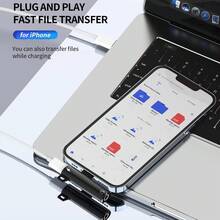 1个二合一迷你双接口适配器，Lightning转3.5mm AUX音频接口及充电适配器转换器，便携式耳机分线器，兼容 11/12/13/14 Mini Pro Max XS XR X 7/8 Air系列，即插即用 - 彩色 - 查看 8