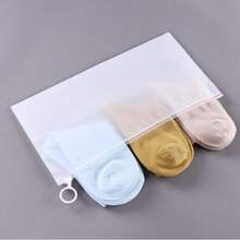 1/5/10 Túi khóa kéo trong suốt, mờ, chống thấm nước, có thể đóng mở lại, dùng để đựng đồ lót, mỹ phẩm, văn phòng phẩm, đồ dùng du lịch. - Trong sáng - Xem 2