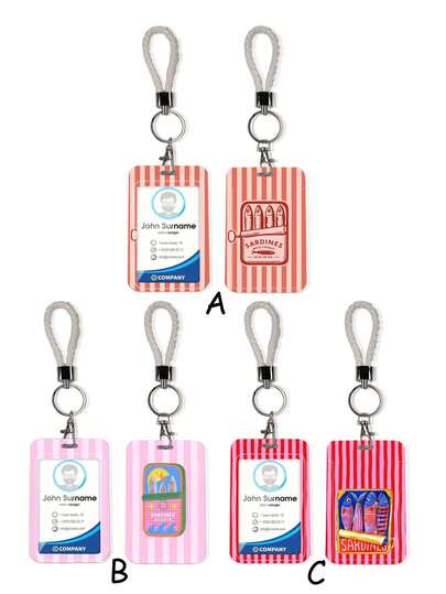 1pc ABS Retro Sardine Can Shaped Card Holder With Lanyard, Student/Bus Card Protector Case, Woven Strap, Anti-Lost Portable, Scratch-Resistant, Convenient For Work ID, Student Card, Suitable As Gift