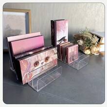 1个装亚克力化妆眼影盘收纳盒，7格展示盒，化妆品展示收纳架，适用于眼影盘、CD、手机壳、面膜等，透明化妆品收纳盒 - 無色 - 查看 8