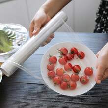 1 Roll Cling Wrap, Tear-Off Design, Microwave & Refrigerator , 50M Length, PE Film - Transparent - View 9