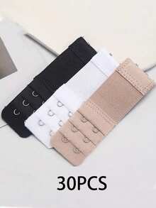 3/30pcs Bra Extender Hooks (Extended Version), Lingerie Accessories, Elastic, Adjustable, Bra Extender Clips, Bra Back Extender Hooks - Multicolor - View 10
