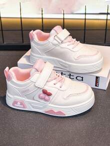 1双儿童运动鞋，2025四季款，男童休闲运动鞋，新款低帮女童白色休闲鞋，软底时尚滑板鞋 - 西瓜粉 - 查看 4