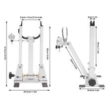 Bike Wheel Truing Stand Bicycle Rim Alignment Tool With Gauges For Repair And Maintenance Home Workshop - Silver - View 2
