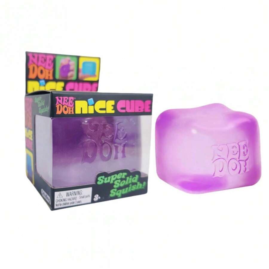 Nice Cube – Soft Squishy Sensory Fidget Toy With Smooth Elastic Texture, Fun Stress Relief & Focus Helper For Playtime, Portable Compact Design, Perfect For Classroom Activities And Daily Play, Ideal Gift For Kids' Fun And Relaxation - Màu tím 1 - Xem 1