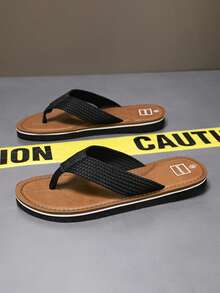 Frühling bis Sommer 2025 Neueste Herren Flip Flops, modische Outdoor Strandpantoffeln, koreanischer Stil EVA gewebter Riemen, weiche Sohle Hausschlappen für Innenräume, Duschschuhe - Verschiedenfarbig - Übersicht 6