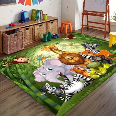 1pc Animal Pattern Decorative Carpet, Decorative Rug, Bedroom Decor, Small Rug, Carpet, Home Decor, Living Room Carpet, Small Living Room Rug, Bedroom Rug, Living Room Home Decor, Outdoor Rug, Washable Carpet