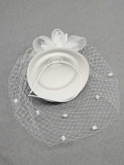 1 件装 20 年代 50 年代风格小礼帽 药盒帽 茶会头饰 带面纱 适合女孩和女士