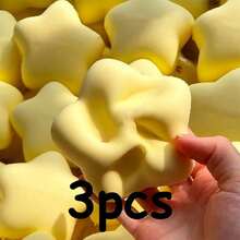 1/3个幸运星面包，超柔软慢回弹可爱减压玩具，仿真面包减压玩具，模拟食物慢回弹面包玩具，软蛋糕模型玩具，减压放松玩具，适合派对 - 彩色 - 查看 9