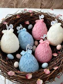 New Easter Scented Candle Gift Set, Ocean, Herb, Rabbit Shaped Easter Eggs With Butterfly Pattern, Fragrant And Aromatic, Made Of Pure Natural Plant Fragrance, Long-Lasting, Suitable For Bedroom, Dining Room, Holiday Party, Home Decor, Creating A Relaxing And Comfortable Atmosphere, Essential For Holidays, Suitable As Birthday, Valentine's Day, Graduation Gift For Family, Female Friends, Classmates - Various Fragrances - View 7