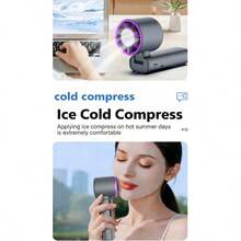 2026新款199速迷你手持风扇，小型便携式USB充电风扇，轻巧口袋风扇，可佩戴颈挂式风扇 - 手持 - 查看 9