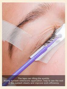 一卷眼部化妆工具，包含眼影贴纸、透气眼线笔、睫毛延长纸贴纸、隐形面部化妆胶带、速效面部练习化妆胶带、面部提拉塑形胶带、眼影胶带、眼线笔胶带（1.25厘米*4.5米）、化妆工具、睫毛工具、面部提拉工具 - 彩色 - 查看 4