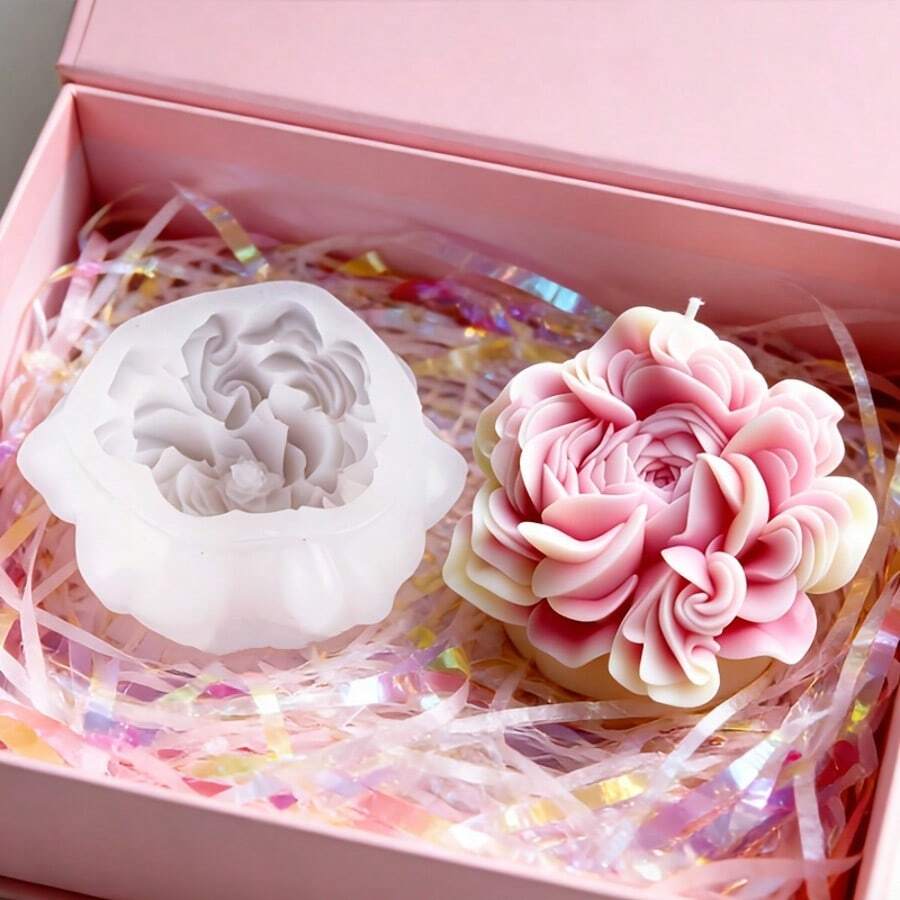 1pc 3D Flower Silicone Mold | Beautiful Windflower Candle Mold, Artistic Floral Plaster Wax Melts Candle Making Tool - Suitable For Handmade Soap, Epoxy Resin Products, Also Can Be Used For Cement Handicrafts Display, Great For Various Holiday Gifts Or Decorations, Home Decor - Maohua Mold - View 1