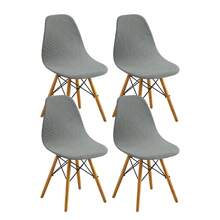 1/2/4/6 piezas Fundas de silla de terciopelo de maíz, fundas de cojín de respaldo elástico de una sola pieza, unicolor - multicolor - Ver 58