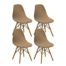 1/2/4/6 piezas Fundas de silla de terciopelo de maíz, fundas de cojín de respaldo elástico de una sola pieza, unicolor - multicolor - Ver 51