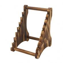 Wooden Knife Block Without Knives Practical Fixed Knife Display Stand For Kitchen Countertop - Reddish Brown - View 6